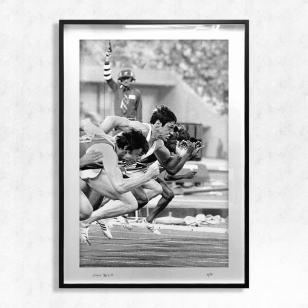 Allan Wells British Olympic sprinter - vintage athletics photography print by Chris Smith