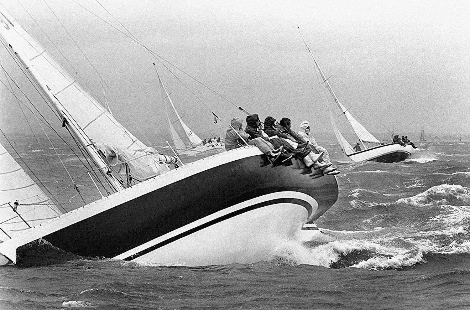 Admiral's Cup yacht racing at Cowes - sports photograph by Chris Smith